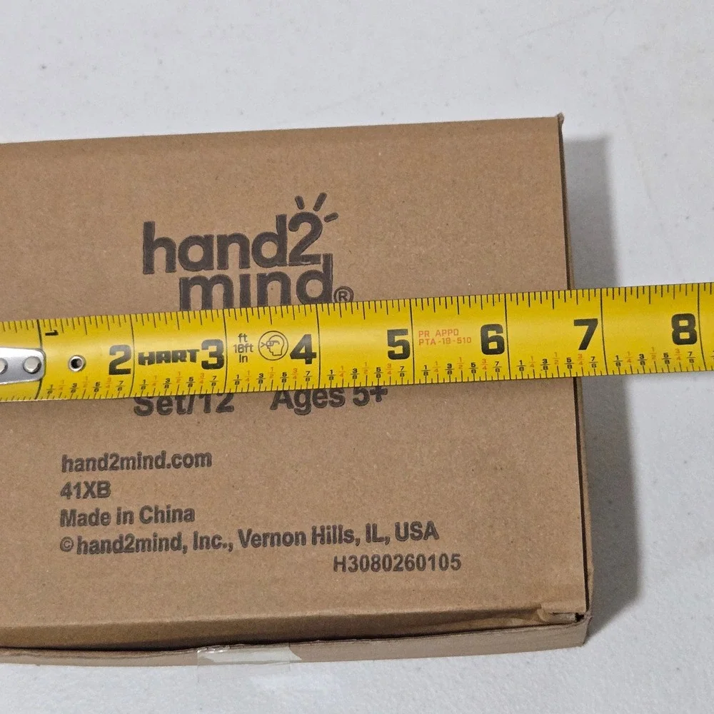 hand2mind GeoSolids Wood Set 12 3D Geometric Shapes Math Manipulatives 41XB